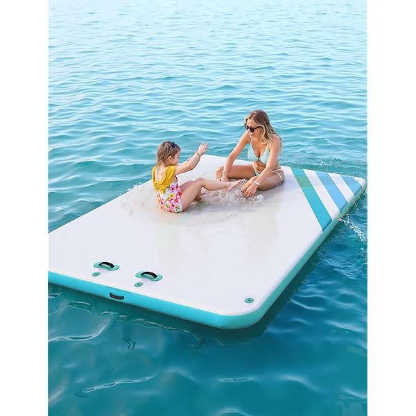 Floating Dock Jocisland 12×6FT Inflatable Non-Slip EVA Air Dock