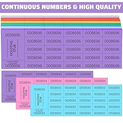 Kosiz 504 Sheets 25 Bid Raffle Ticket with