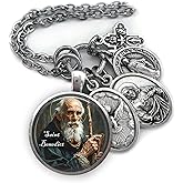 St. Benedict Keychain, Necklace or Clip, Patron Saint Confirmation Gift