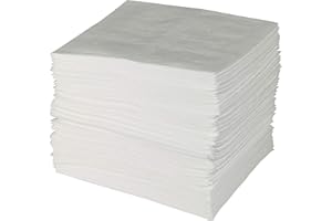 Brady SPC ENV300 15" x 19" Medium Weight Oil Only Non-Bonded Enhanced Absorbency Pads for Removing Oil from Water - 100 ct
