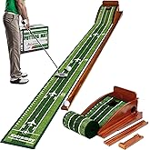 Kalramay Putting Green Indoor Golf Putting Mat – Easy to Assemble with Automatic Ball Return, Wrinkle-Free Close to Real Green Speed, Suitable for Office, Recreation Room, Patio – Ideal Gift