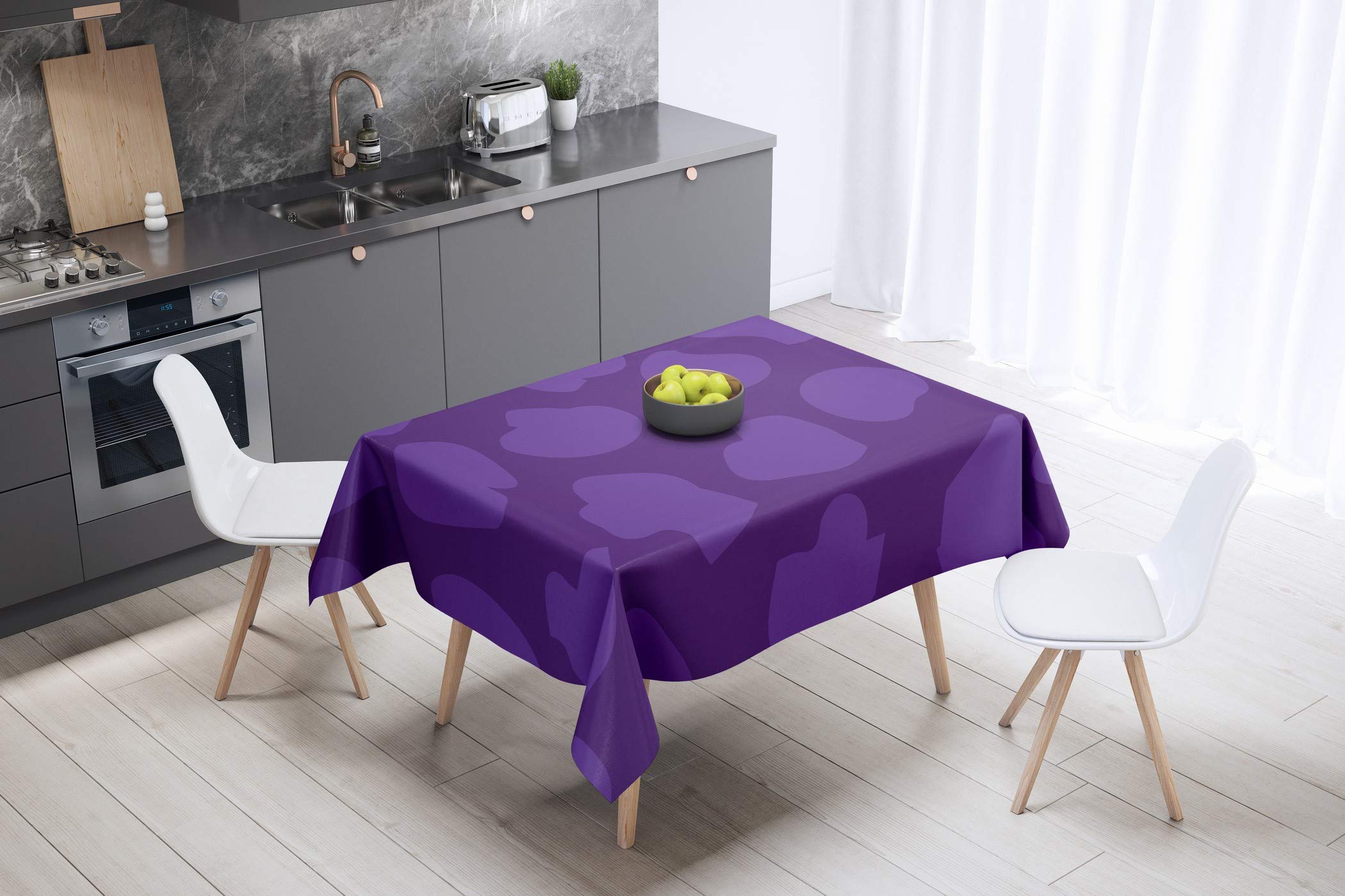 Bonamaison Kitchen Decoration, Tablecloth, 140cm x 140cm - Designed and Manufactured in Turkey