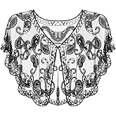 Fumwase 1920s Shawl Wraps Sequin Beaded Evening Women's Flapper Shawl Bridal Shawls Flapper