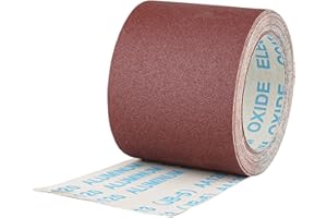 Sandpaper Roll 10cm x 10m 120 Grit Aluminum Oxide Emery Cloth Roll with Box 4 ''x 32.8 ft Durable Cloth Back Abrasive Paper S