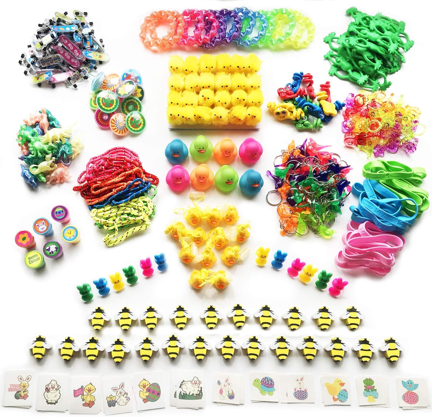 494-Piece Assortment of Small Toys and Goodies for Easter Egg Stuffers, Egg Fillers, Kids Easter Egg Hunt Basket Supplies and Carnival Prizes - Surprise Kids with Bulk Mini Toys to Fill Plastic Eggs