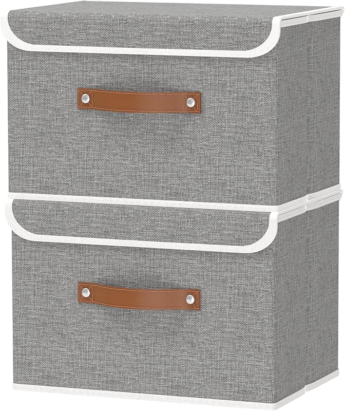 2 Piezas Caja almacenaje, Cajas Organizadoras, 44x29x30cm, Gris — foto 1 de 7