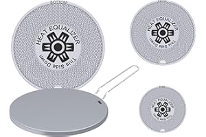 Heat Equalizer-Set of 3 Heat Diffuser for Gas Stoves 6”-8”-9.25 inch Commercial grade High Polish – Aluminum & Copper Alloy Hot Plate for Even Cooking-Burner Cover & Simmer Plate