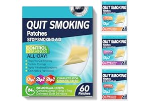 CLOXENY Quit Smoking Patches,Steps 1 Through 3 to Quit Smoking,Stop Smoking, 21mg, 14mg, 7mg Patches with 8 Week Behavior Support Program
