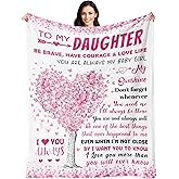 BAOERN Daughter Gifts from Mom Dad - Valentines Day Gifts for Daughter - Daughters Birthday Gift - Best Daughters Ever Gift - Mothers Day Present for Daughter's - to My Daughters Blanket 60"X 80"