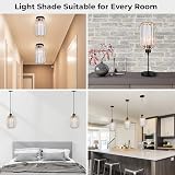 Giggi Gold Crystal Light Shade Cylinder 16x20cm with Oval Rings view 2