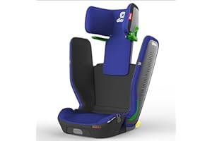 Diono Monterey 5iST FixSafe High Back Booster Car Seat with Expandable Height and Width, Compact Fold to Full Size Booster, Foldable, Portable Booster for Go-Anywhere Travel, Blue Sky