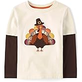 Gymboree Boys and Toddler Embroidered Graphic Long Sleeve Layered T-Shirts