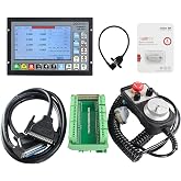 CNCTOPBAOS 4 Axis Offline CNC Stand Alone Motion Controller DDCSV4.1 w/ MPG | DC24V PLC System,500KHz,Spindle/Stepper/Servo Motor Control,M/G-code,Handwheel For CNC Router Milling Engraving Machine,Lathe