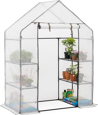 Christow Walk In Greenhouse with Shelves 6ft4in x 4ft7in x 2ft4in