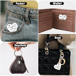 Qunrwe Pocket Hug Leather Keychain,Double Sided