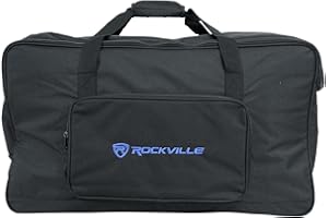 Rockville TB12 v2 Rugged Speaker Bag Carry Case Fits Yamaha DXR12 and QSC K12.2 12" Speakers and other Similar Sized PA Systems
