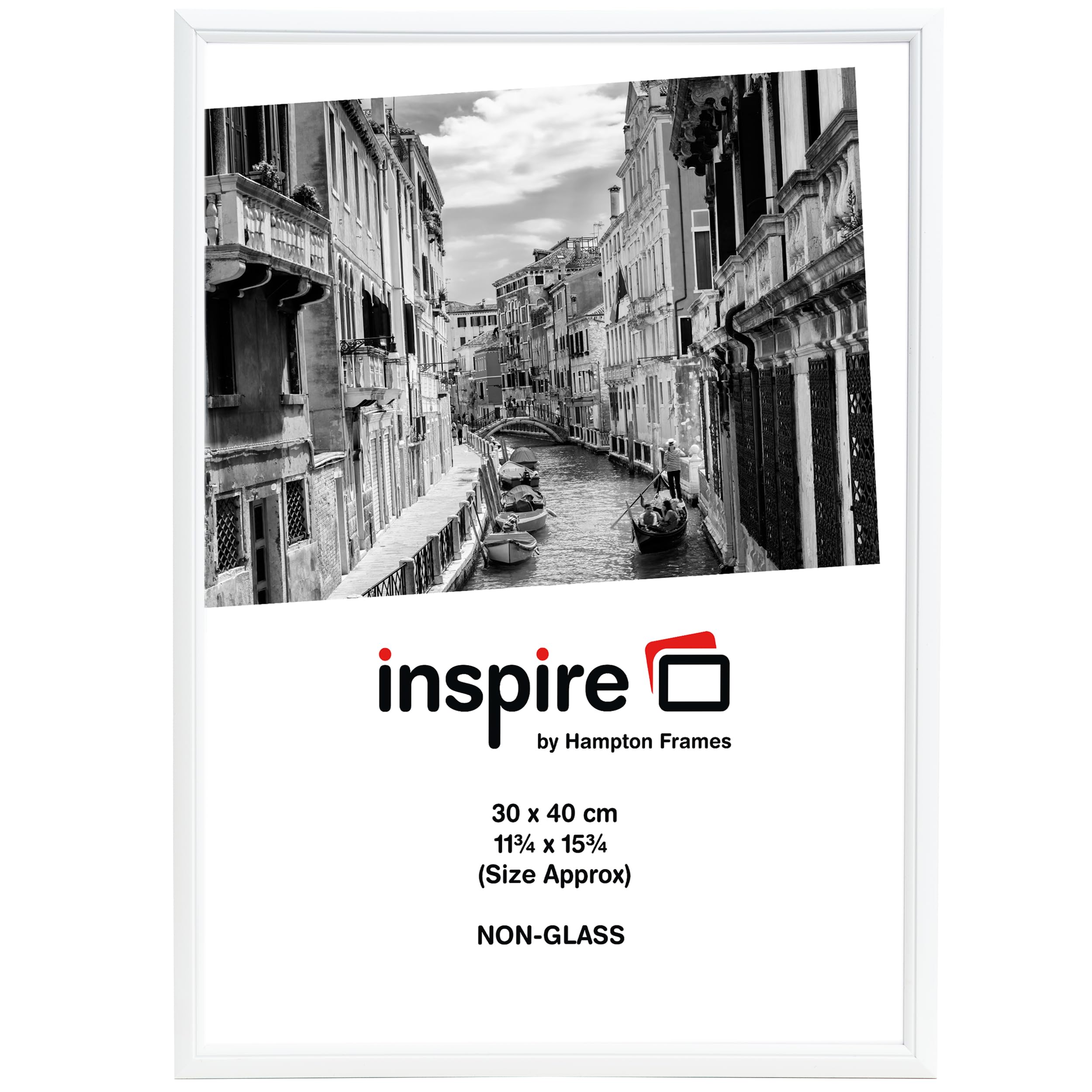 Hampton Frames EASYLOADER 30x40cm White Picture Poster Frame Acrylic (Non-Glass) EAS3040WHPX-1PK