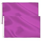 2 Pack Solid Purple Flag,3x5 Ft DIY Solid Purple