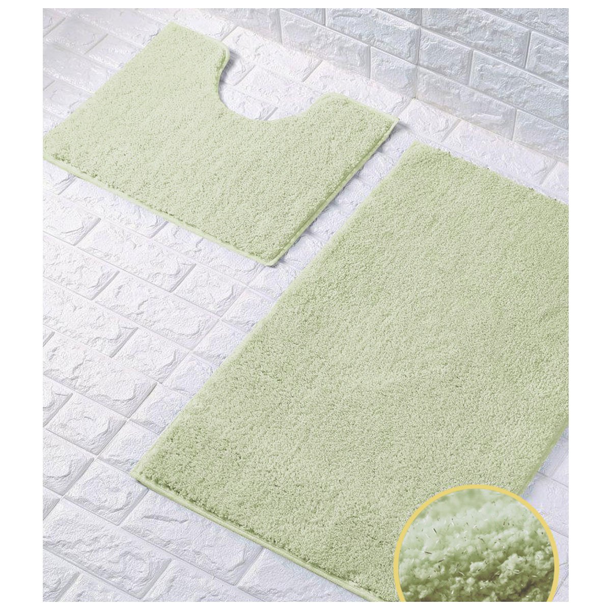 Gaveno Cavailia Super Absorbent (2PC) Shiny Microfiber Bath Set - [ Mint ]