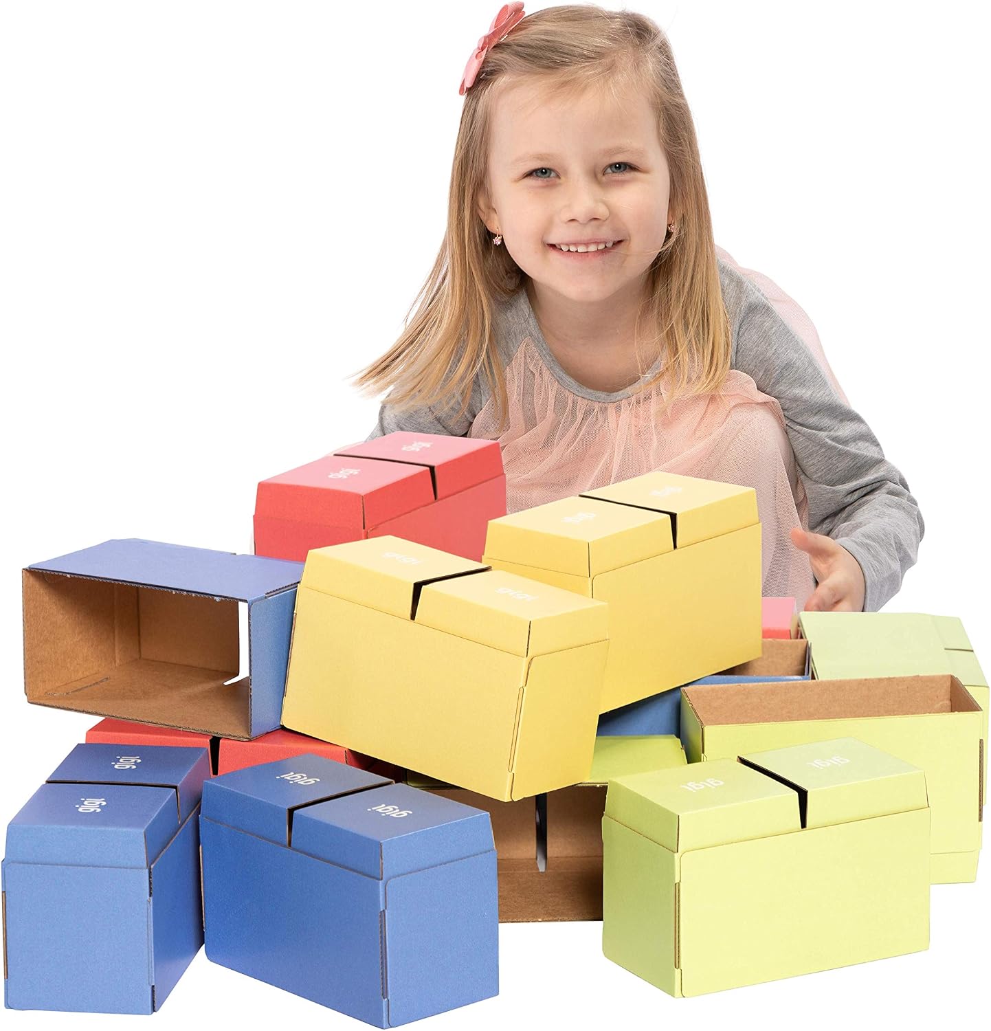 GIGI BLOKS 200 XXL Colored Large Building Blocks for Kids Stackable & Interlocking, Coloured, 200 XXL Blocks - Image 5