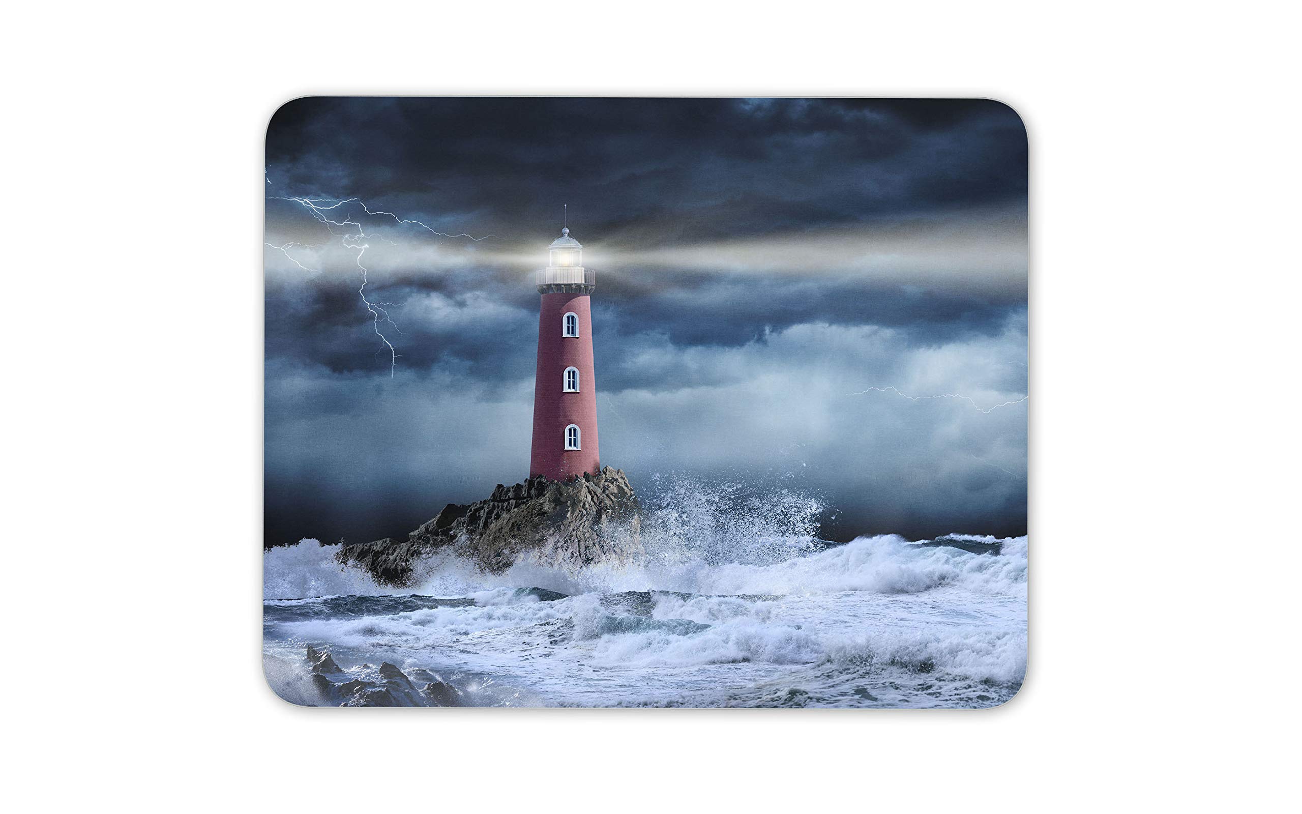 Destination Vinyl Ltd Stormy Lighthouse Mouse Mat Pad - Sea Ocean Storm Sailor Computer #12312
