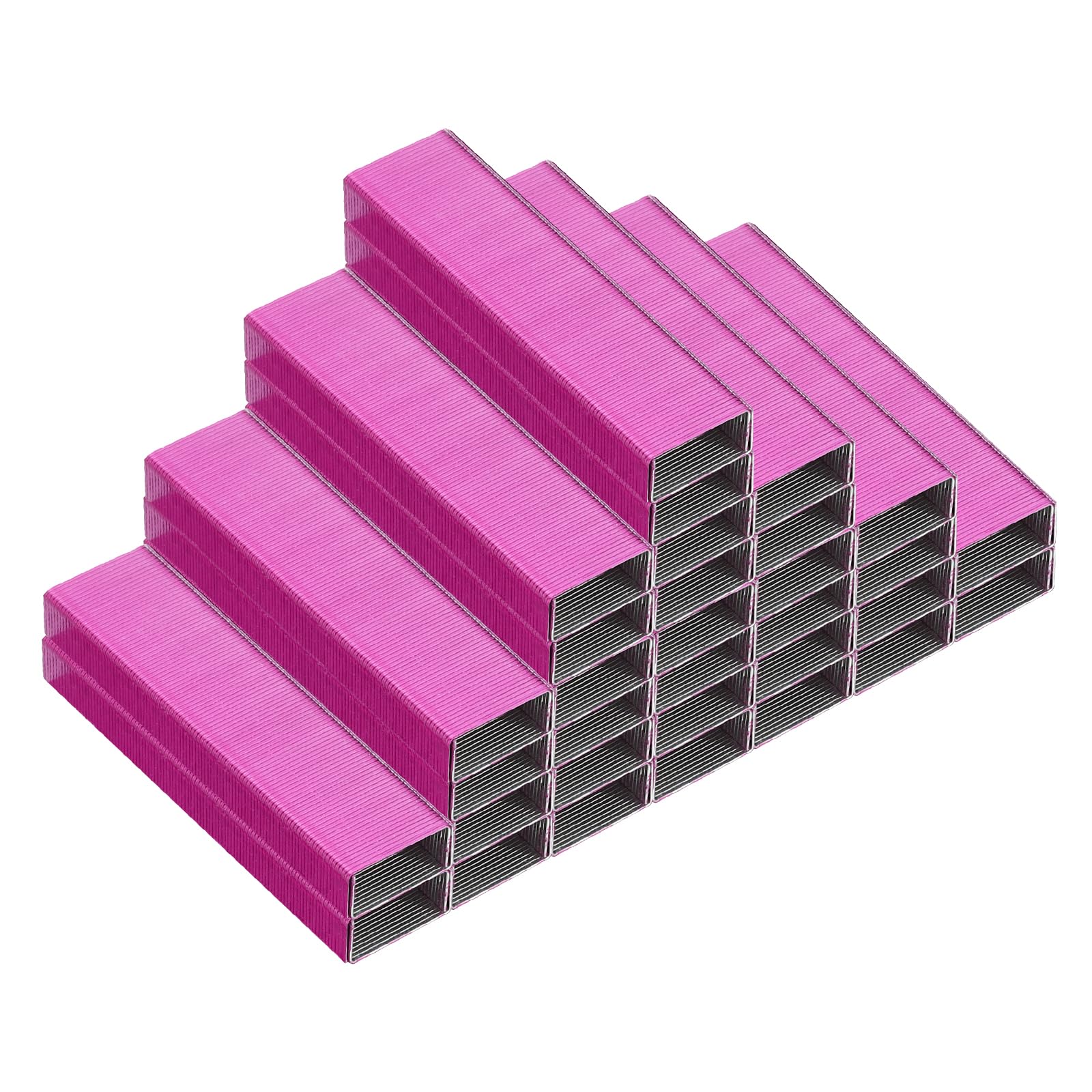 PATIKIL Staples for Stapler, 2 Pack(1000Pcs Per Pack) 26/6 Standard 1/4 Inch Length Staples Jam Free for Home Office Supplies, Rose Red