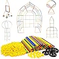 PicassoTiles 600pc Construction Toy Straw Building Set Children STEM Learning Interlocking Building Toys Creative Straw Connecting Builder Kits Early Education Kit for Kids Boys & Girls Ages 3+ PTS600