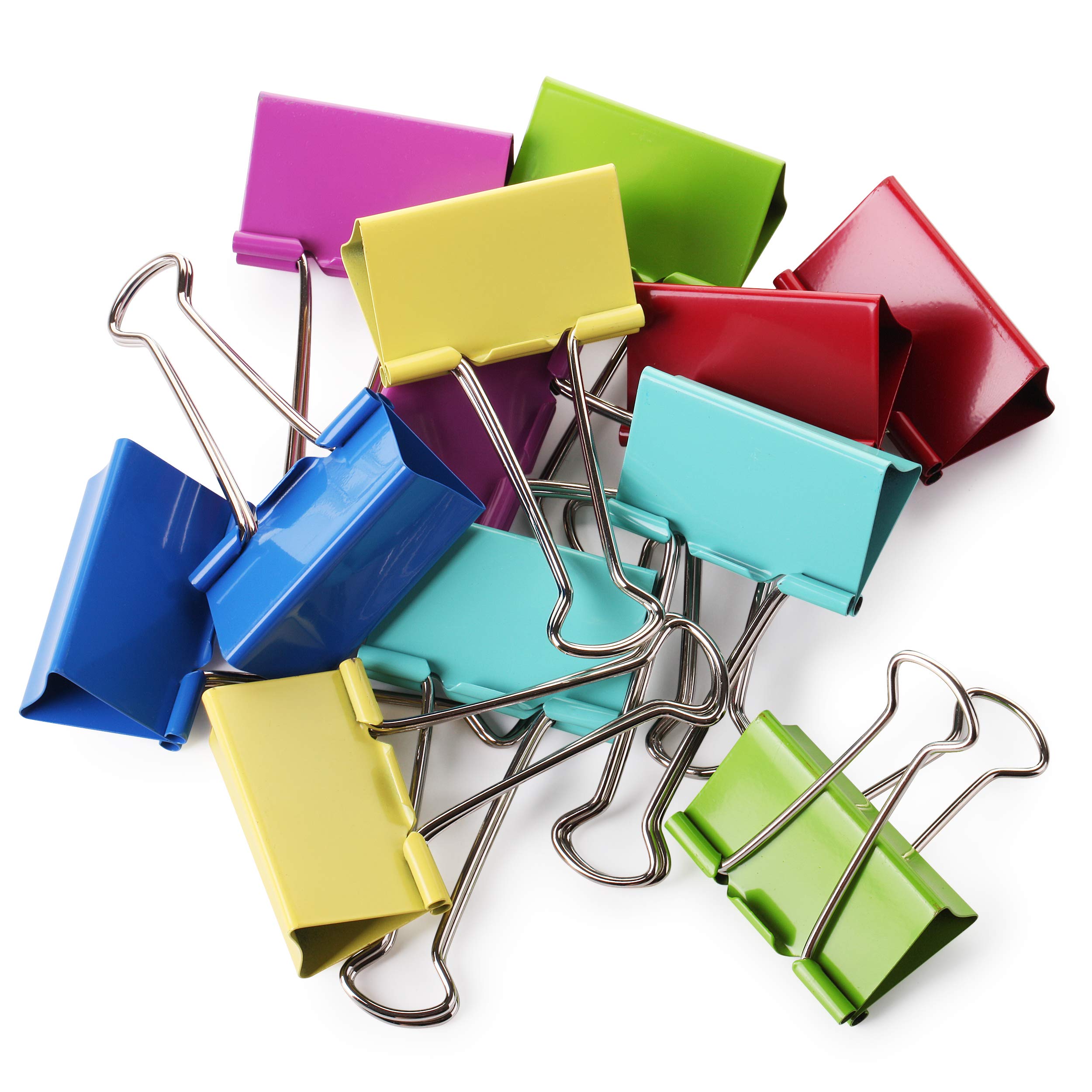 Photo 1 of Mr. Pen Extra Large Binder Clips, 2 Inch, 12 Pack, Assorted Color