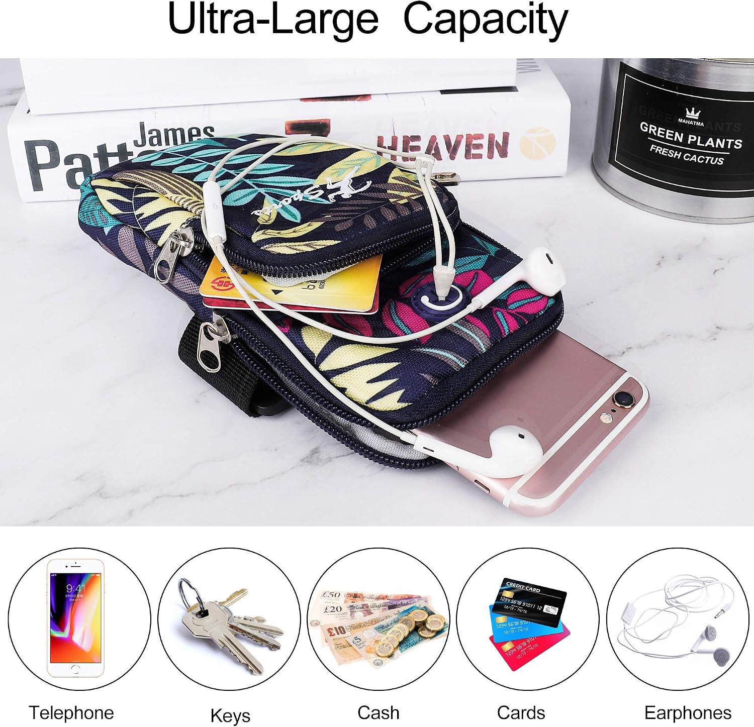 Sports Arm Bag Universal Running Armband Bounce Free Gym Armbands Phone Holder Pouch Case with Earphone Hole for iPhone XS/X8 - Image 5