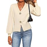 Bellcoco Sweaters for Women V Neck Lightweight Cropped Sweater Ribbed Knit Pullover Cute Tops Spring Summer Outfits 2026