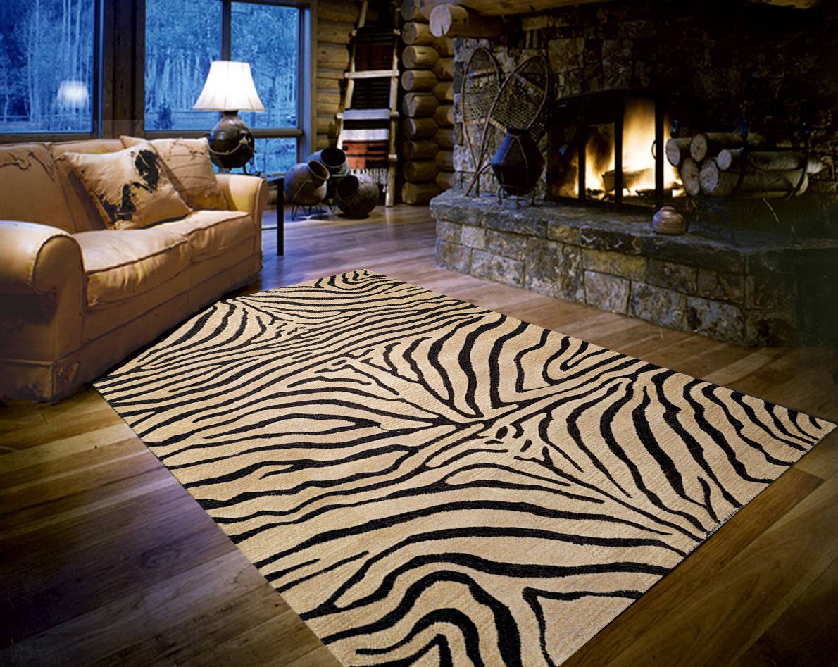 Amazon.com: Liora Manne Sevilla Zebra Neutral Alfombra tela ...