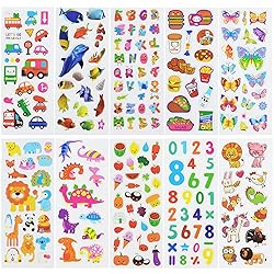24 Sheets(500+) 3D Puffy Stickers for Toddlers