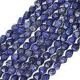 BEADIA Faceted Natural Lapis Lazuli Stone Round Beads 10mm 36cm/Strand for Jewelry Making