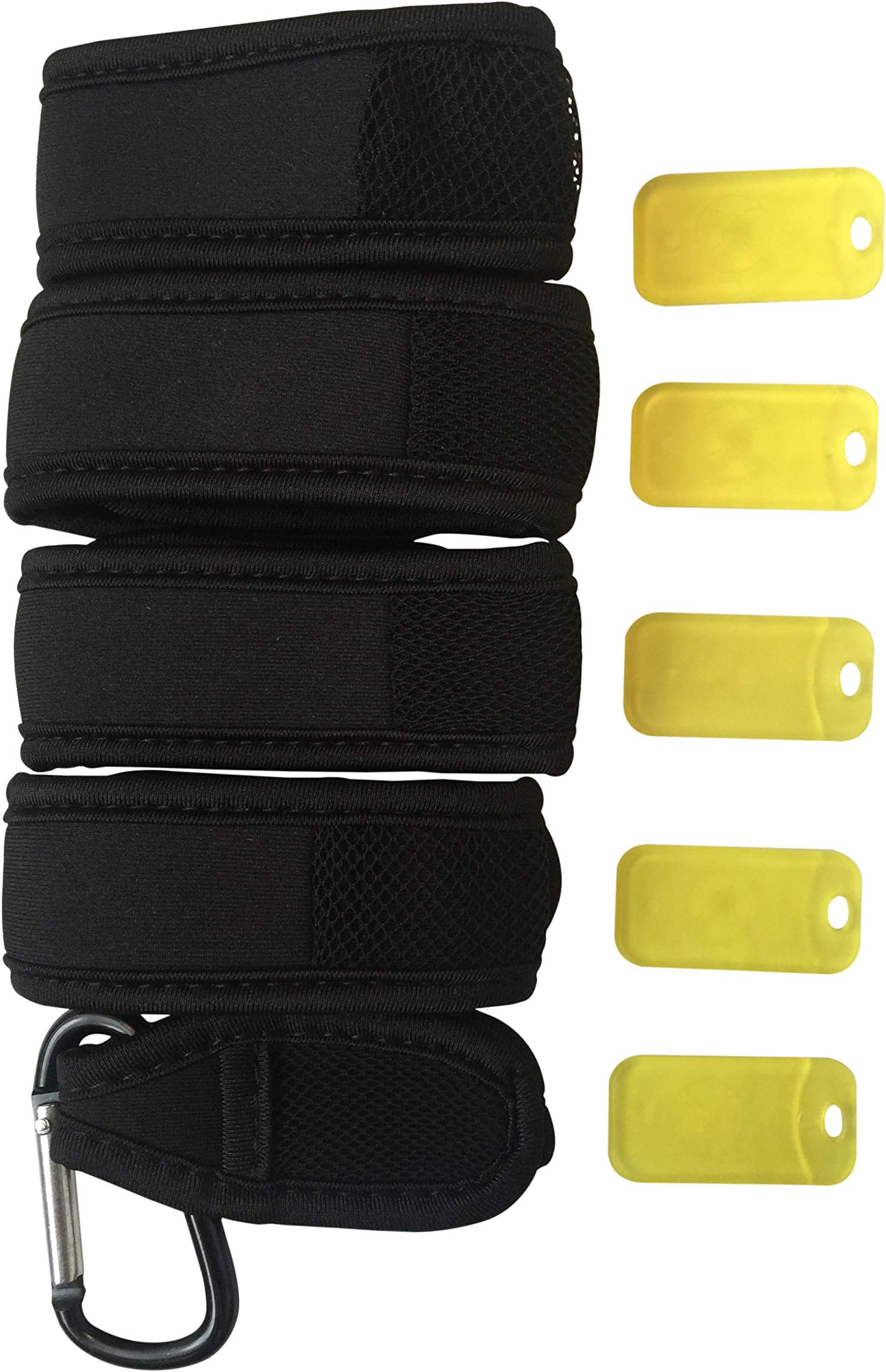 Jungle Co Mosquito Repellent Bracelet Band of Premium Pest Control Insect Bug Repeller- Bug Bands- Natural Indoor/Outdoor Repellant- Four Pack Plus Bonus Clip (Black)