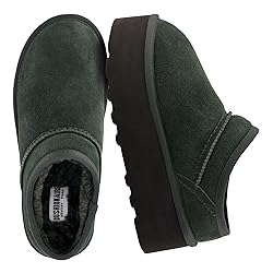 CUSHIONAIRE Women's Huggy Genuine Suede cozy mule