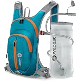 Nepest Hydration Pack Backpack with 2L Water Bladder Reflective Lightweight | Water Pack, Hydropack bag for Hiking, Running, Biking, Cycling, Wear-resistant, Adjustable