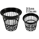 NP2AB: 2 Inch Black Slotted Mesh Net Pot for Hydroponics/Aquaponics/Orchids - 50 Pack