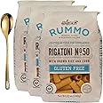 moofin Pasta Rigatoni 12 Oz, Gluten Free Pasta, Includes Moofin Golden SS Spoon, Artisanal Quality, Protein Pasta, Dairy-Free, Vegan, Authentic Italian Flavor, Crafted in Gragnano, Italy (Pack of 3)