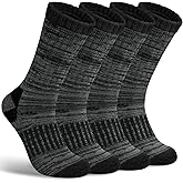 YSense Merino Wool Socks for Women Men 4 Pairs, Warm Winter Thick Cushion Hiking Boot Socks for Women Gifts