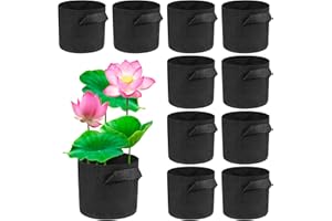 FFNIU 10Pack Lily Plant Pots for Pond, Aquatic Plant Pot, Durabl Breathe Reusable Fabric Plant Pots for Aquatic Plants, Potato, Carrot, Onion, Flower