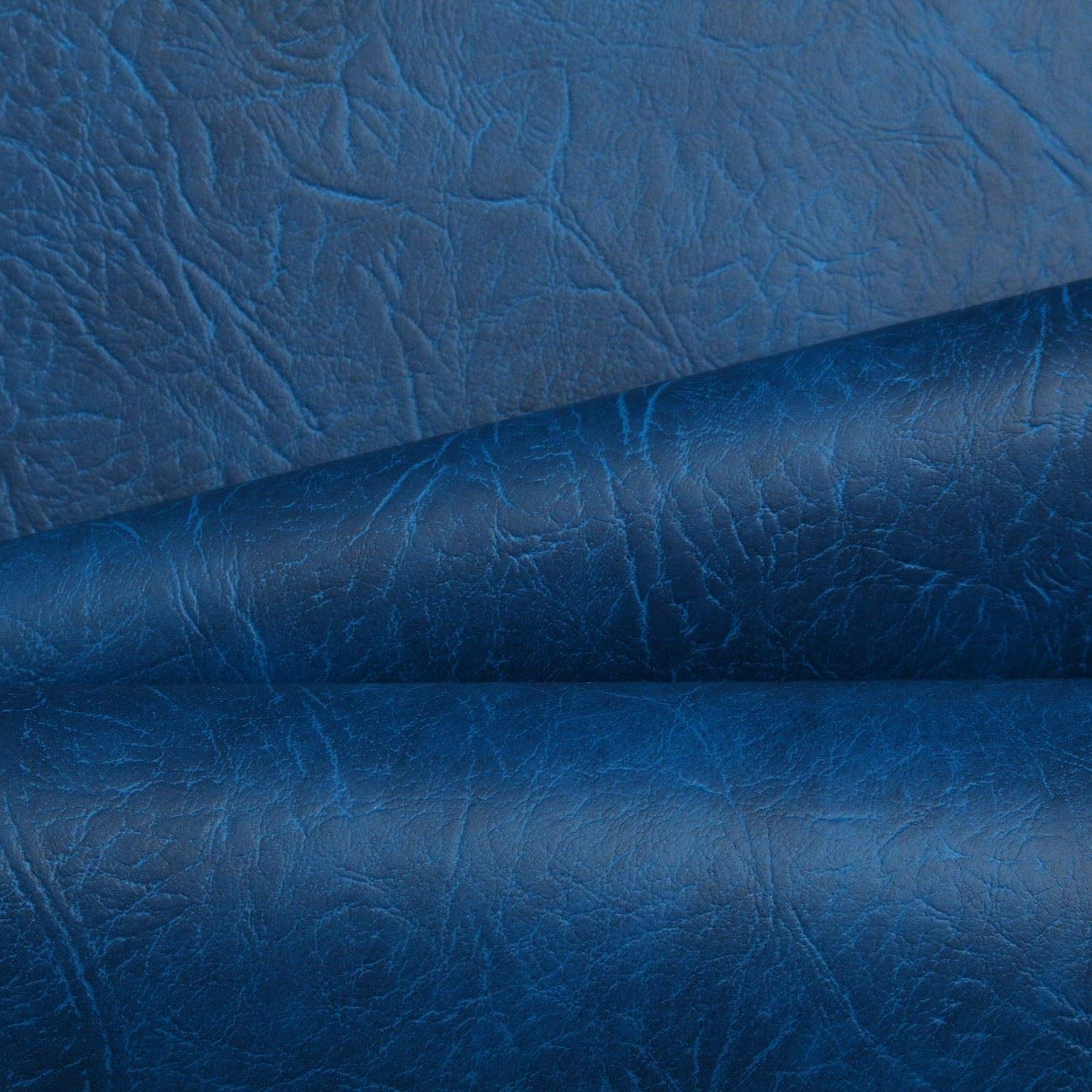 Faux Leather Leatherette Vinyl Leather Cloth Upholstery Fabric Material.Width140 (Royal Blue, 1