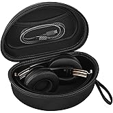 stukcaze Hard Headphone Case for Beats Solo 4, Studio Pro, Solo 3, Studio 3, Solo 2,Over Ear Headphone Carrying Case with Storage Cable Bag Strap for Travel (Black-1)