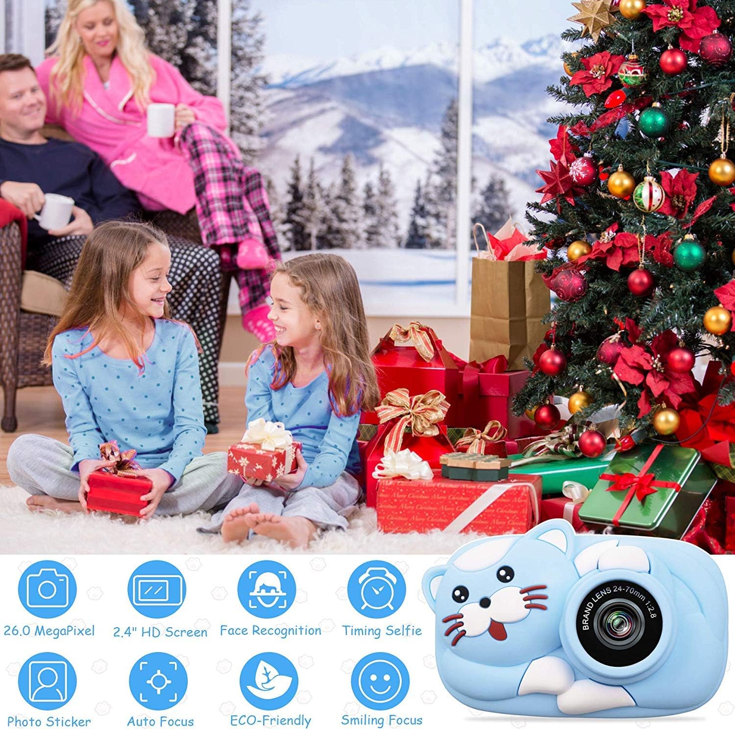 LeaderPro Kids Camera Gifts for Girls 1080P HD,Mini Rechargeable ...