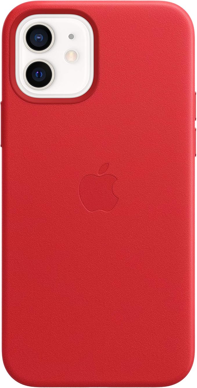 Apple Leather Case with MagSafe (for iPhone 12, 12 Pro) (PRODUCT)RED