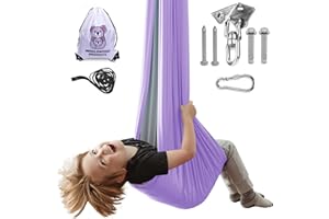 MINGLEWOOD PRODUCTS MINGLEWOOD Sensory Swing Bundle – 360° Swivel Hanger – Complete Set for Children – Special Needs: Anxiety, ADHD, Autism & Sensory Disorders