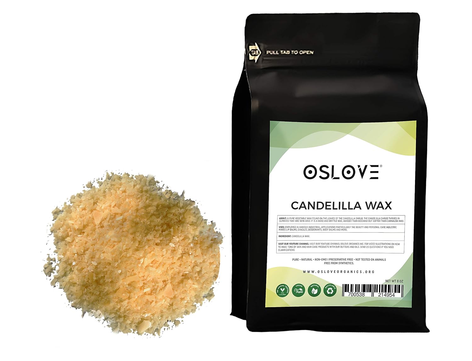 Amazon Com Pure Candelilla Wax 8oz By Oslove Organics Beauty