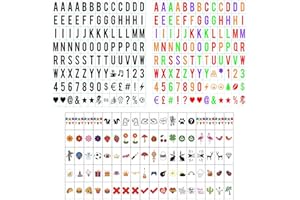 ARIMILK Premium Cinematic Lightbox Letter Set - 293 Pieces (104 Black + 104 Multi-Color + 85 Icons) - New Edition Plastic A4 Lightbox Letters and Symbols for Festive Parties, Weddings, and Christmas Decor