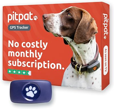 PitPat GPS Dog Tracker No Monthly Fees Fits All Collars Waterproof Blue