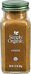 Simply Organic Ground Cumin Seed, 2.31 Ounce Glass Jar, Rich, Warm, Complex Earthy Spice Flavor, Certified Organic, Kosher