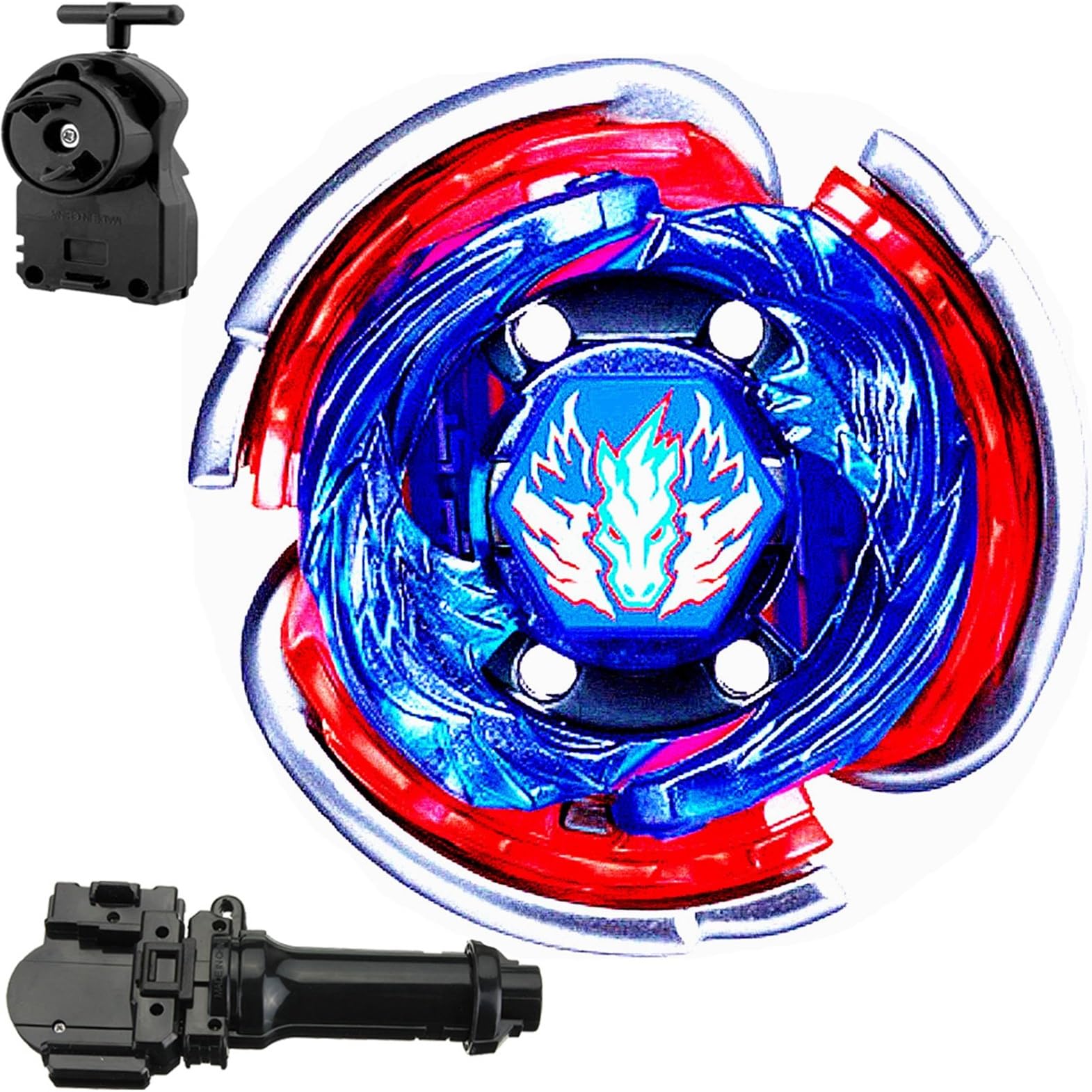 Bey Battling Blade Toys String Launcher Grip,Metal Fushion Bey High Performance Powerful Starter Handle Grip Set,Cool Bey Battle Blades Spinning Tops Funny Toy Good Gift Collection
